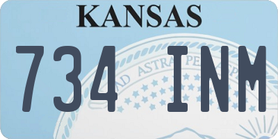 KS license plate 734INM
