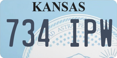 KS license plate 734IPW