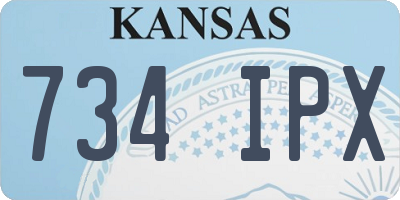 KS license plate 734IPX