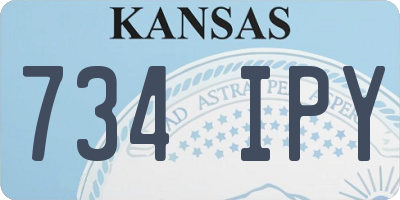 KS license plate 734IPY