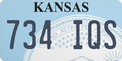 KS license plate 734IQS