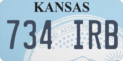 KS license plate 734IRB
