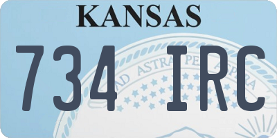 KS license plate 734IRC