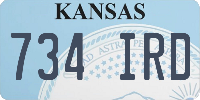 KS license plate 734IRD