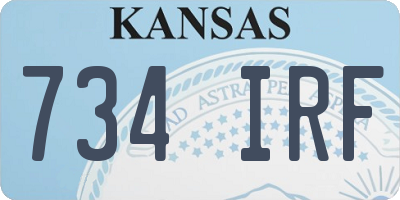 KS license plate 734IRF