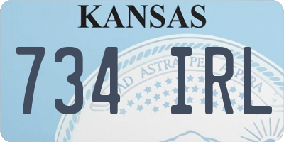 KS license plate 734IRL