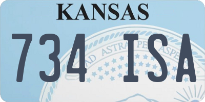 KS license plate 734ISA