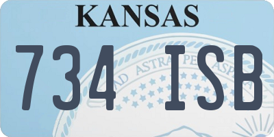 KS license plate 734ISB