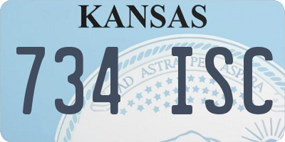 KS license plate 734ISC