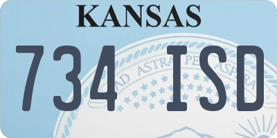 KS license plate 734ISD