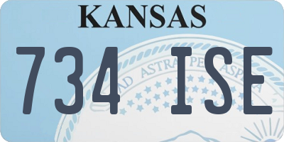 KS license plate 734ISE
