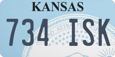 KS license plate 734ISK