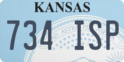 KS license plate 734ISP