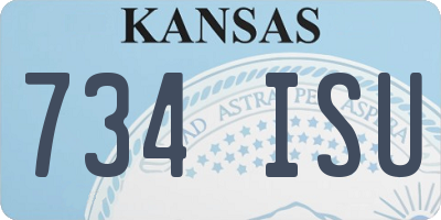 KS license plate 734ISU