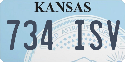 KS license plate 734ISV