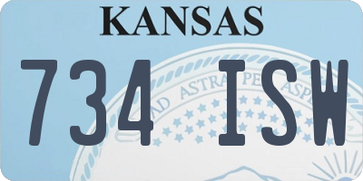 KS license plate 734ISW