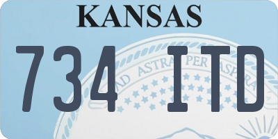 KS license plate 734ITD