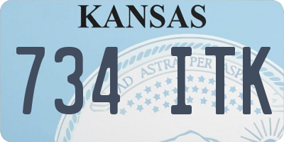 KS license plate 734ITK