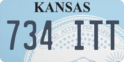 KS license plate 734ITT