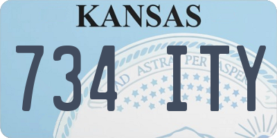 KS license plate 734ITY