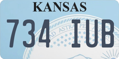KS license plate 734IUB