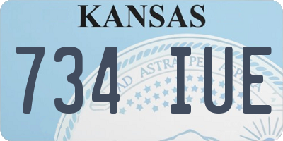 KS license plate 734IUE