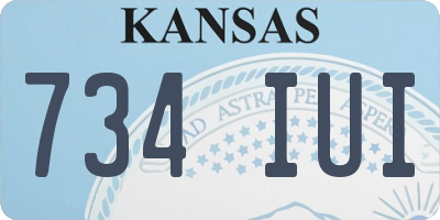 KS license plate 734IUI