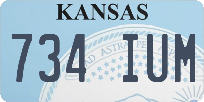 KS license plate 734IUM