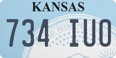KS license plate 734IUO