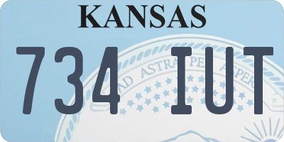 KS license plate 734IUT