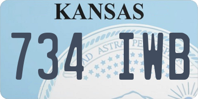 KS license plate 734IWB