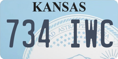 KS license plate 734IWC