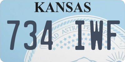 KS license plate 734IWF