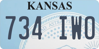 KS license plate 734IWO