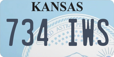 KS license plate 734IWS