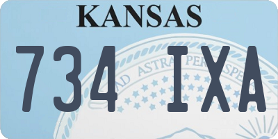 KS license plate 734IXA