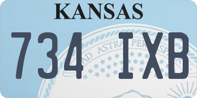 KS license plate 734IXB