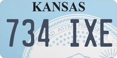 KS license plate 734IXE