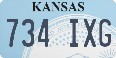 KS license plate 734IXG