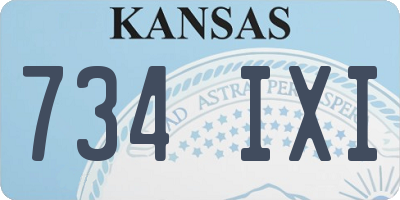 KS license plate 734IXI