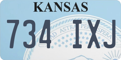 KS license plate 734IXJ