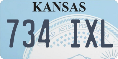 KS license plate 734IXL