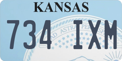 KS license plate 734IXM
