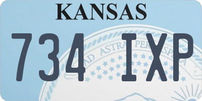 KS license plate 734IXP