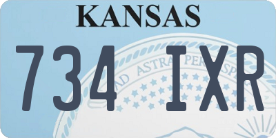KS license plate 734IXR