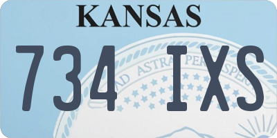 KS license plate 734IXS