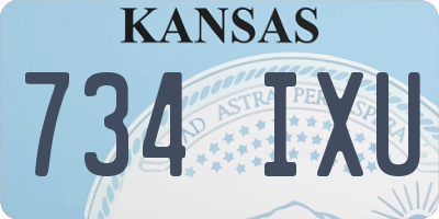 KS license plate 734IXU