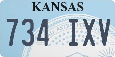 KS license plate 734IXV
