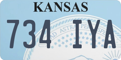 KS license plate 734IYA