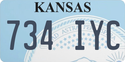 KS license plate 734IYC